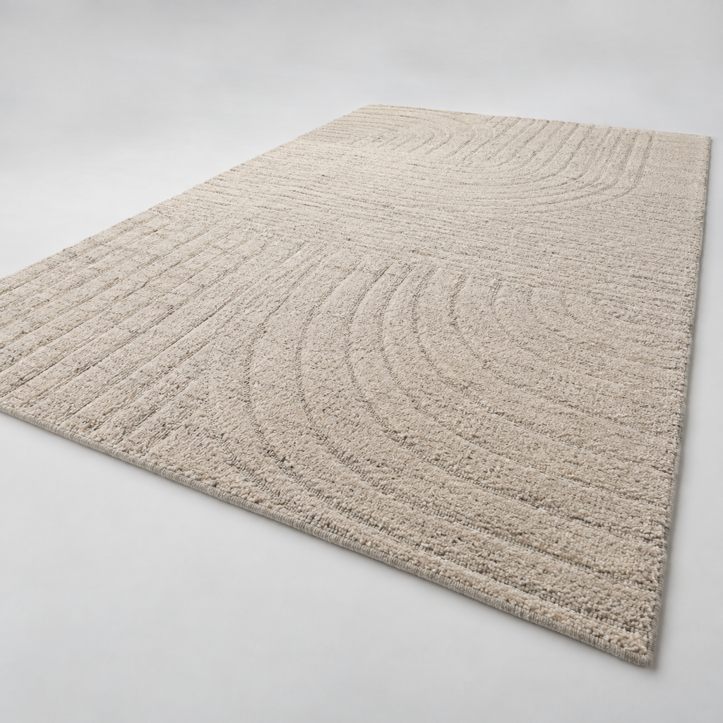 Handgetufteter Wollteppich 200x300 cm – originale Detailansicht